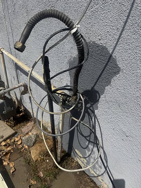 New water line and pressure regulator installed during a whole-house repipe